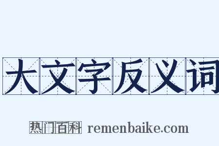 大文字反义词是什么意思的图片